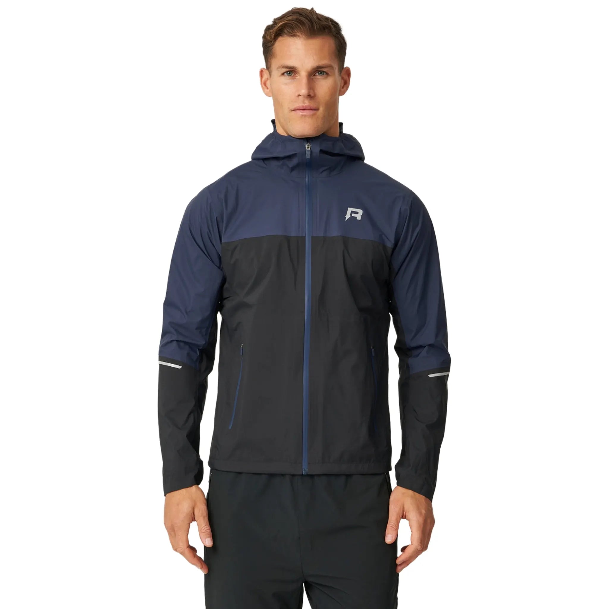 Front View of Reprimo Nova Black Navy Jacket REP254-455